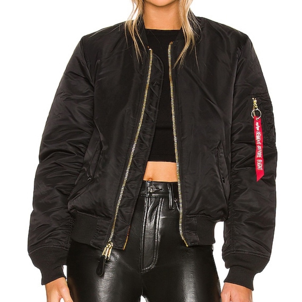 Alpha Industries Women's Classic Black Bomber Jacket